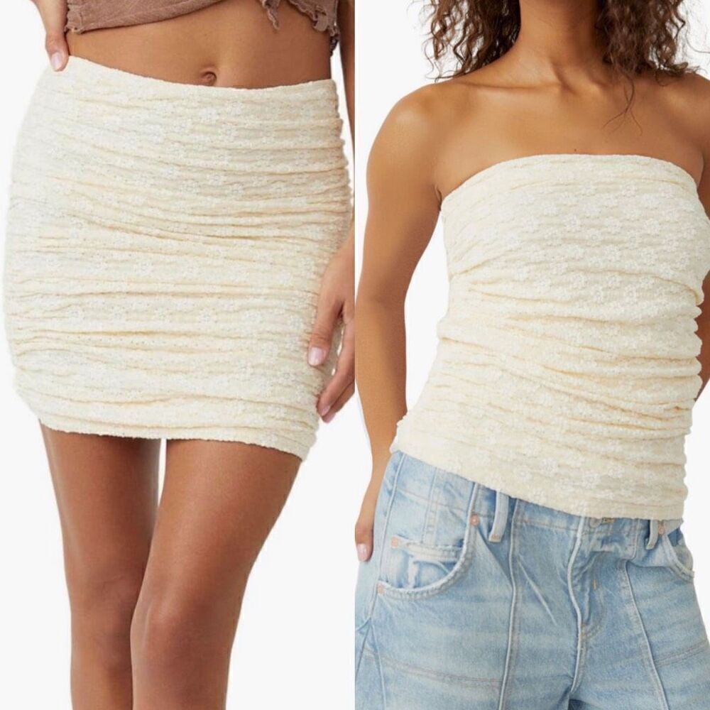 Free People | Ona Ruched Convertible Mini Skirt